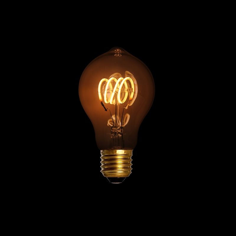 revolutie Uitdrukkelijk Wiens Kooldraadlamp LED Peer Curl Gold Ø60mm E27 3.8W
