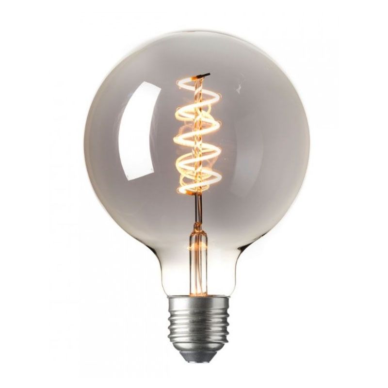 Een nacht Opgewonden zijn uitvinding Kooldraad LED Lamp Globe XL Curl Titanium nodig? E27 | Ø125mm
