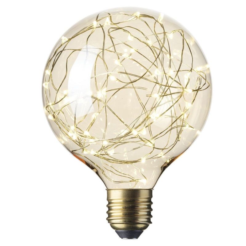 microscopisch zwaar lassen Kooldraad LED Lamp Globe XL Stars Gold nodig? E27 | 1.5W | Ø125mm